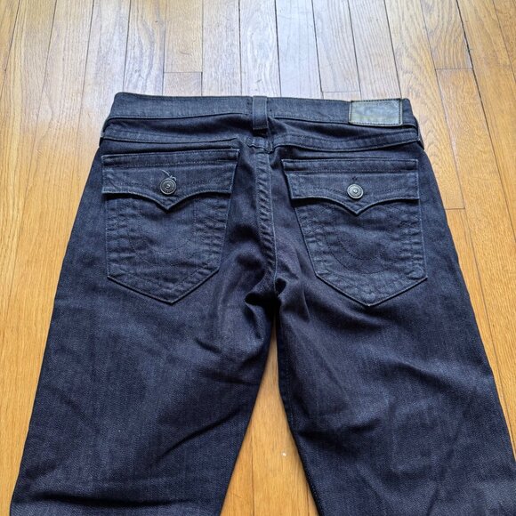 True Religion Men's 31 X 34 Geno Relaxed Slim Fit Dark Wash Denim Jeans - Picture 16 of 16